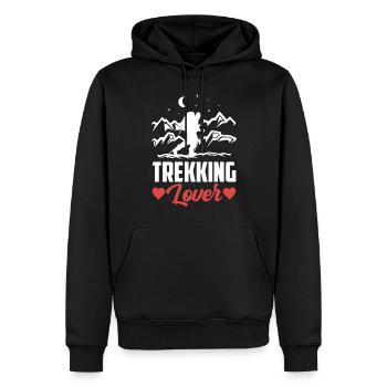 Trekking Liebhaber Wanderung Wanderer Wandern - Männer Premium Bio Hoodie - Schwarz - Vorne - Nico (187cm)