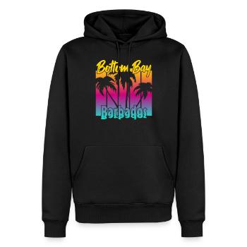 Vintage Bottom Bay Barbados Sunset - Sweat à capuche Premium bio Homme - noir - Devant - Nico (187cm)