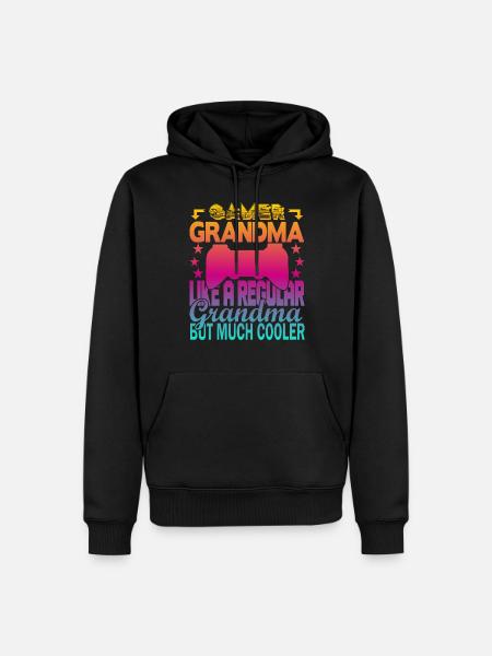 Grand-mère joueuse - Sweat à capuche Premium bio Homme - noir