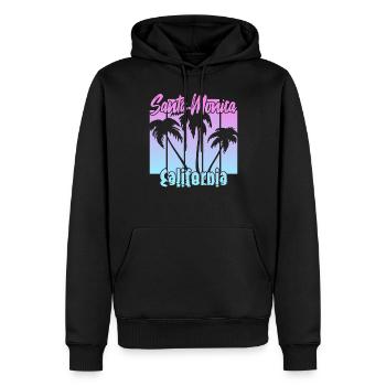 Santa Monica California - Männer Premium Bio Hoodie - Schwarz - Vorne - Nico (187cm)
