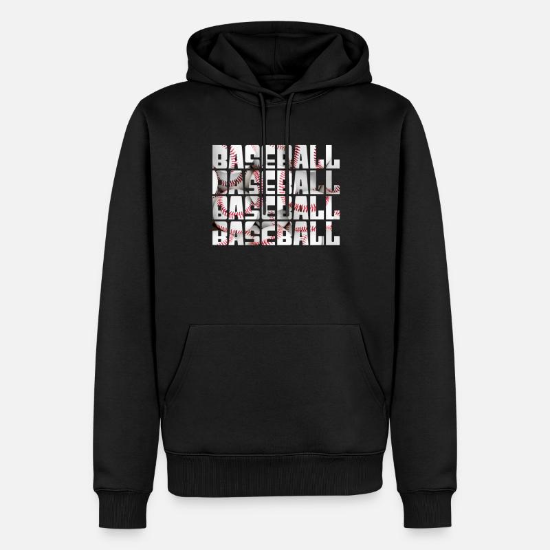 baseball - Männer Premium Bio Hoodie - Schwarz
