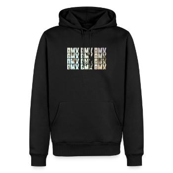 BMX - Männer Premium Bio Hoodie - Schwarz - Vorne - Nico (187cm)