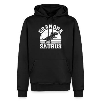 Grandpa Saurus Grandpa Dinosaur - Grandpasaurus - Männer Premium Bio Hoodie - Schwarz - Vorne - Nico (187cm)