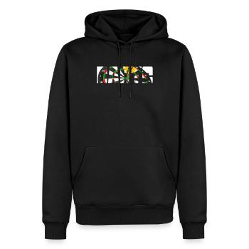 Dart - Männer Premium Bio Hoodie - Schwarz - Vorne - Nico (187cm)