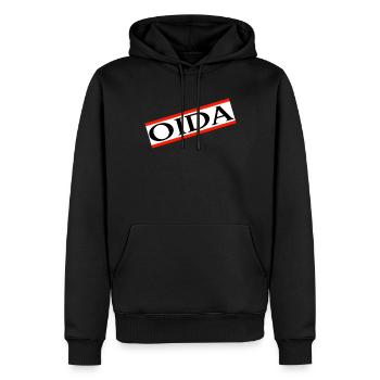 Oida Bavarian dialect Bavaria Vienna Austria - Men’s Premium Organic Hoodie - black - Front - Nico (187cm)