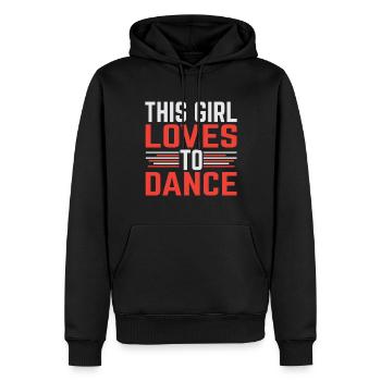 Just a Girl Who Loves HipHop - Männer Premium Bio Hoodie - Schwarz - Vorne - Nico (187cm)