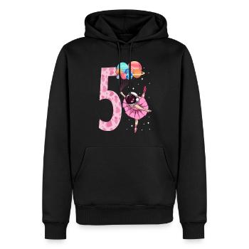 Ballerina Astronaut mädchen 5. geburtstag - Männer Premium Bio Hoodie - Schwarz - Vorne - Nico (187cm)