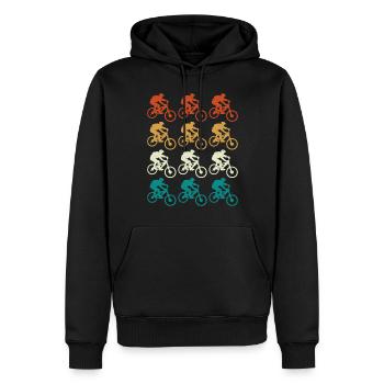 Vintage and Retro BMX for Men - Männer Premium Bio Hoodie - Schwarz - Vorne - Nico (187cm)