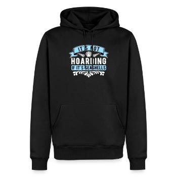 Les collecteurs de coquillages ne thésaurisent pas si leurs coquillages - Sweat à capuche Premium bio Homme - noir - Devant - Nico (187cm)