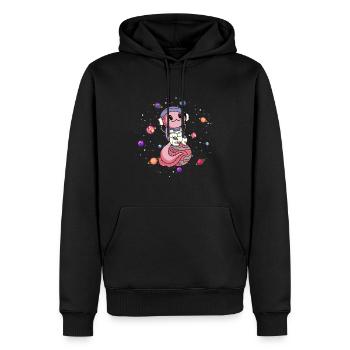 Les axolotls sont facilement déviés par l’espace - Sweat à capuche Premium bio Homme - noir - Devant - Nico (187cm)