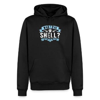Collecteurs de coquillages Coquilles Ce que la coquille - Sweat à capuche Premium bio Homme - noir - Devant - Nico (187cm)