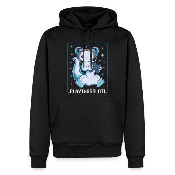 Facilement distrait par le jeu solo Are My Spirit - Sweat à capuche Premium bio Homme - noir - Devant - Nico (187cm)
