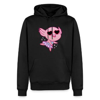 Facilement distrait par les axolotls de ballerine sont - Sweat à capuche Premium bio Homme - noir - Devant - Nico (187cm)