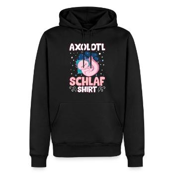 Leicht Ablenkbar Durch Offizielles Axolotl Schlaf - Männer Premium Bio Hoodie - Schwarz - Vorne - Nico (187cm)