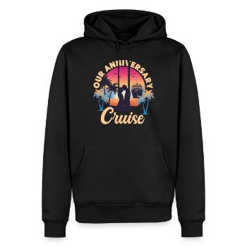 Bateau de croisière Vacances Mari Femme - Sweat à capuche Premium bio Homme - noir - Devant - Nico (187cm)