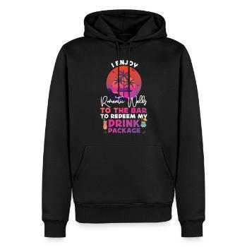 Vacances en bateau de croisière que j’apprécie - Sweat à capuche Premium bio Homme - noir - Devant - Nico (187cm)
