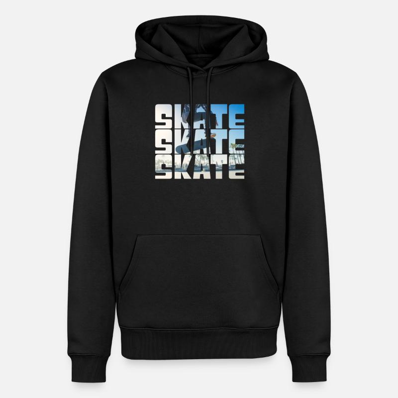 Skateboarding - Männer Premium Bio Hoodie - Schwarz