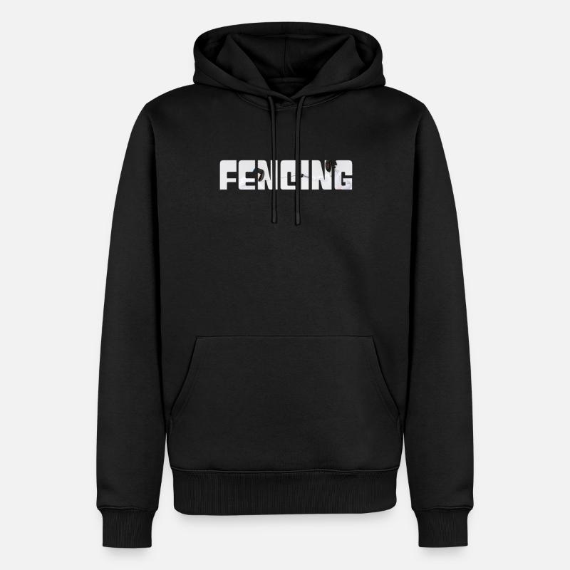 Fechten - Männer Premium Bio Hoodie - Schwarz