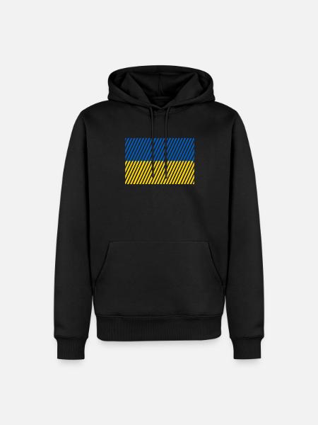 Ukraine flag - Men’s Premium Organic Hoodie - black