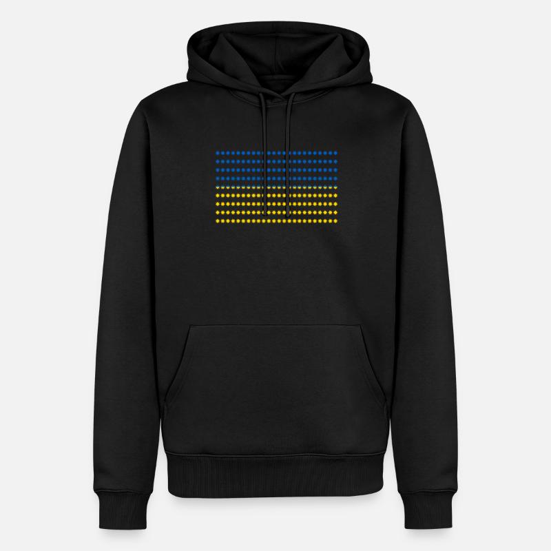 Drapeau de l’Ukraine - Sweat à capuche Premium bio Homme - noir