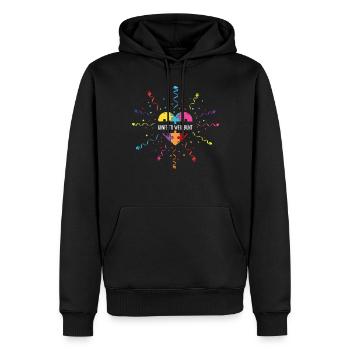 Konfetti Karneval Fasnacht Fasching Fastelovend - Männer Premium Bio Hoodie - Schwarz - Vorne - Nico (187cm)