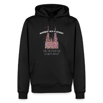 Kölner Dom Karneval Fasching Fasnacht Konfetti - Männer Premium Bio Hoodie - Schwarz - Vorne - Nico (187cm)