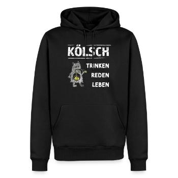 Kölner Karneval Kölsch Kölle Colonia Köln Kölnerin - Männer Premium Bio Hoodie - Schwarz - Vorne - Nico (187cm)