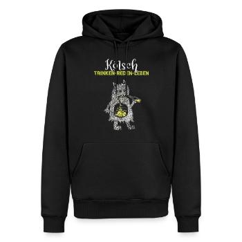 Kölsch Fastelovend Kölner Karneval Kölnerin Kölle - Männer Premium Bio Hoodie - Schwarz - Vorne - Nico (187cm)