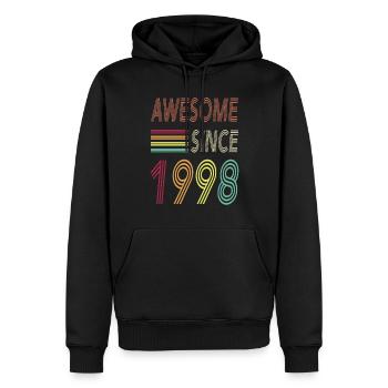 Awesome since 1998 - Männer Premium Bio Hoodie - Schwarz - Vorne - Nico (187cm)