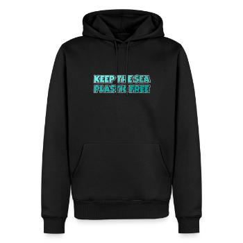 Keep The Sea Plastic Free Protection de l’environnement Sauvez la mer - Sweat à capuche Premium bio Homme - noir - Devant - Nico (187cm)
