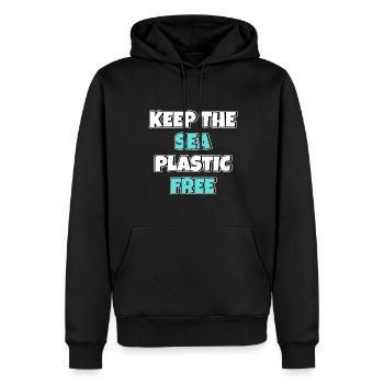 Keep The Sea Plastic Free Protection de l’environnement Sauvez la mer - Sweat à capuche Premium bio Homme - noir - Devant - Nico (187cm)