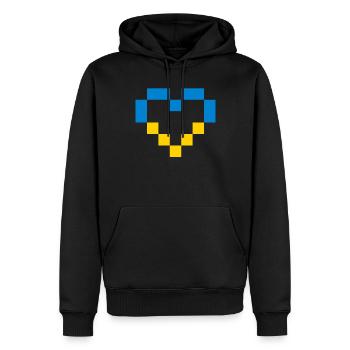 Stand with Ukraine Peace No War - Männer Premium Bio Hoodie - Schwarz - Vorne - Nico (187cm)