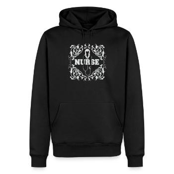 Krankenschwester - Männer Premium Bio Hoodie - Schwarz - Vorne - Nico (187cm)
