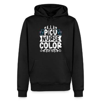 Picu Krankenschwester - Männer Premium Bio Hoodie - Schwarz - Vorne - Nico (187cm)