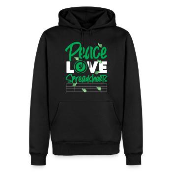 Comptable Teneur de livres Comptabilité - Sweat à capuche Premium bio Homme - noir - Devant - Nico (187cm)