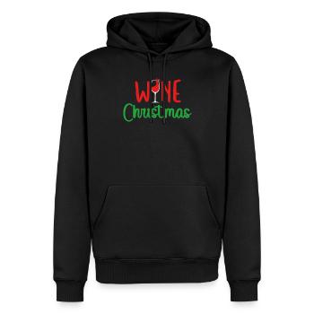 Vin Noël Motif norvégien - Sweat à capuche Premium bio Homme - noir - Devant - Nico (187cm)