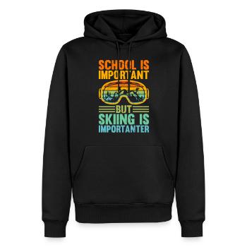 Ski Ski Enfants Freestyle-École de ski Enfants - Sweat à capuche Premium bio Homme - noir - Devant - Nico (187cm)