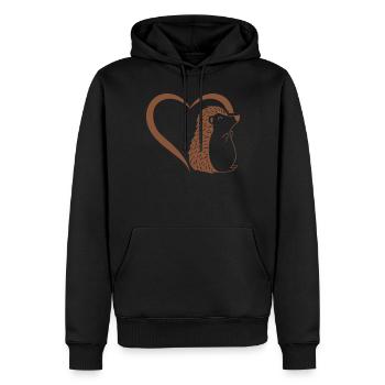 Cute Hedgehog Heart Baby Hedgehog - Cute Hedgehog - Männer Premium Bio Hoodie - Schwarz - Vorne - Nico (187cm)