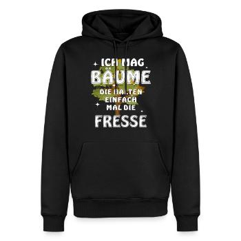 ICH MAG BÄUME - Männer Premium Bio Hoodie - Schwarz - Vorne - Nico (187cm)