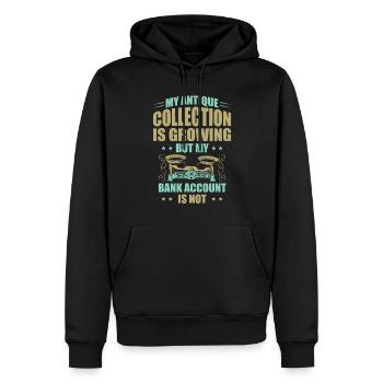 Ma collection d’antiquités grandit Antiquités - Sweat à capuche Premium bio Homme - noir - Devant - Nico (187cm)