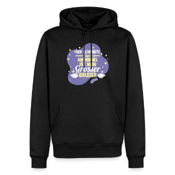 Geschwister Familie SchwesterBrüder Bruder - Männer Premium Bio Hoodie - Schwarz - Vorne - Nico (187cm)