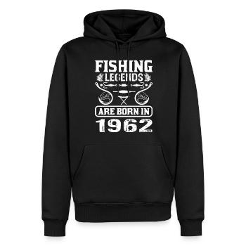 Fishing Legends Are Born In 1962 - Männer Premium Bio Hoodie - Schwarz - Vorne - Nico (187cm)