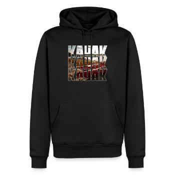 kayak - Männer Premium Bio Hoodie - Schwarz - Vorne - Nico (187cm)