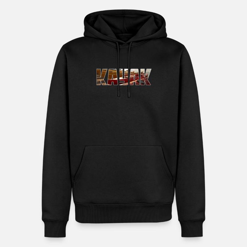 kayak - Männer Premium Bio Hoodie - Schwarz