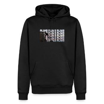 klettern - Männer Premium Bio Hoodie - Schwarz - Vorne - Nico (187cm)