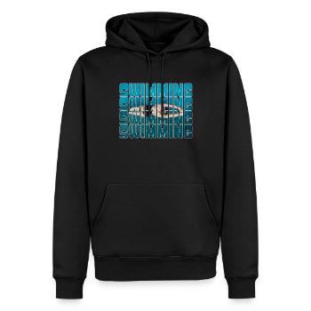 Schwimmen - Männer Premium Bio Hoodie - Schwarz - Vorne - Nico (187cm)