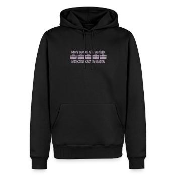 Man kann nie genug Werkzeugkästen haben - Männer Premium Bio Hoodie - Schwarz - Vorne - Nico (187cm)