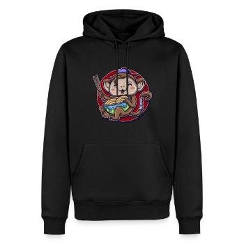 Affe Gorilla Primat Monkey Primat Tier Lackaffe - Männer Premium Bio Hoodie - Schwarz - Vorne - Nico (187cm)