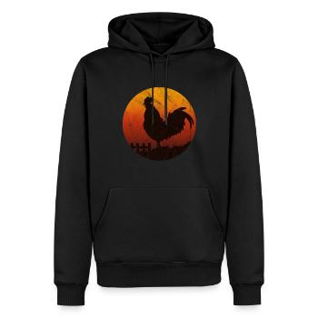 poulet poulets volaille poule oeuf poussins gockel poussin poussin - Sweat à capuche Premium bio Homme - noir - Devant - Nico (187cm)