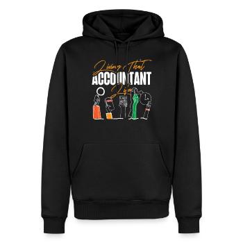 Accountant Bookkeeper Accounting - Männer Premium Bio Hoodie - Schwarz - Vorne - Nico (187cm)